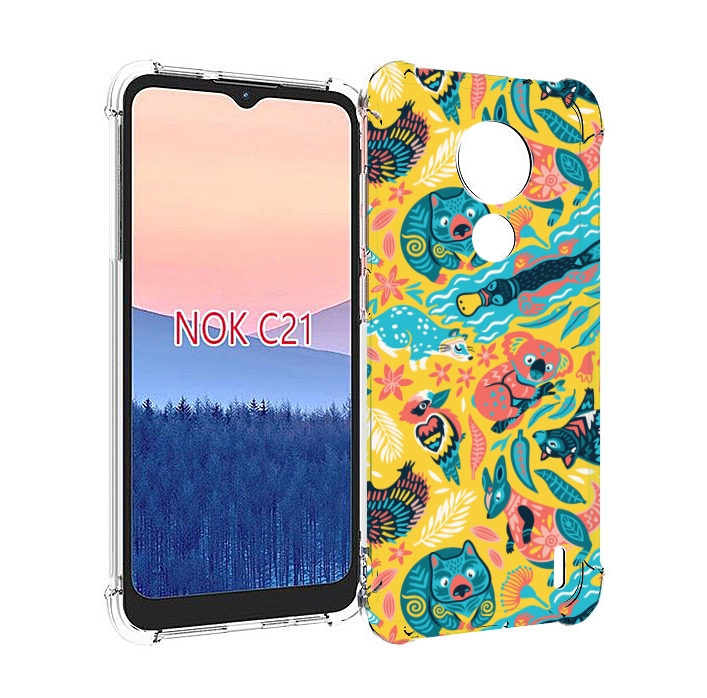 

Чехол MyPads seamless-pattern для Nokia C21, Прозрачный, Tocco