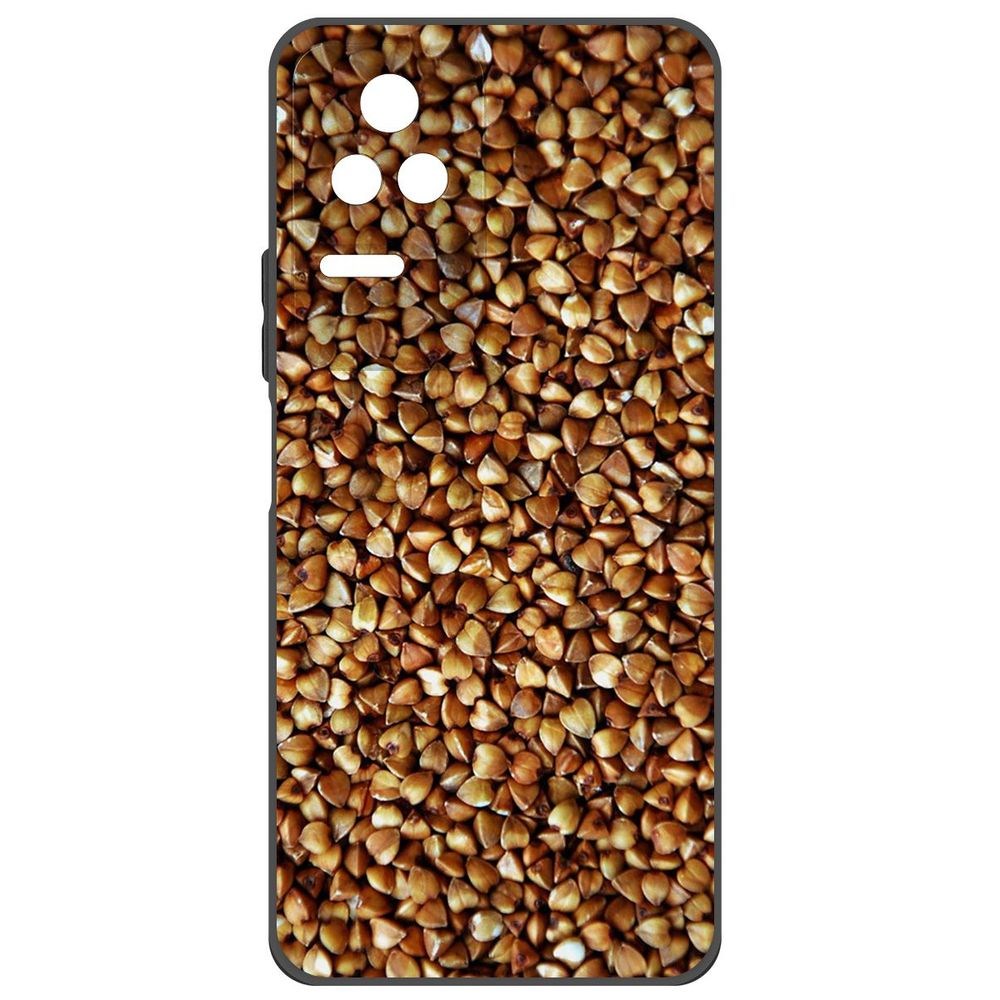 

Чехол-накладка Krutoff Soft Case Гречка для Poco F4, Черный