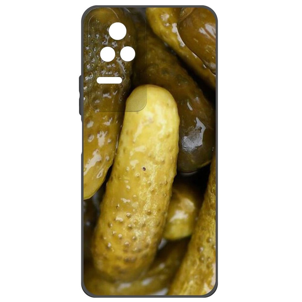 

Чехол-накладка Krutoff Soft Case Огурчики для Poco F4, Черный