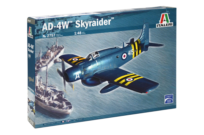

Сборная модель Italeri 1/48 САМОЛЕТ AD-4W SKYRAIDER 2757
