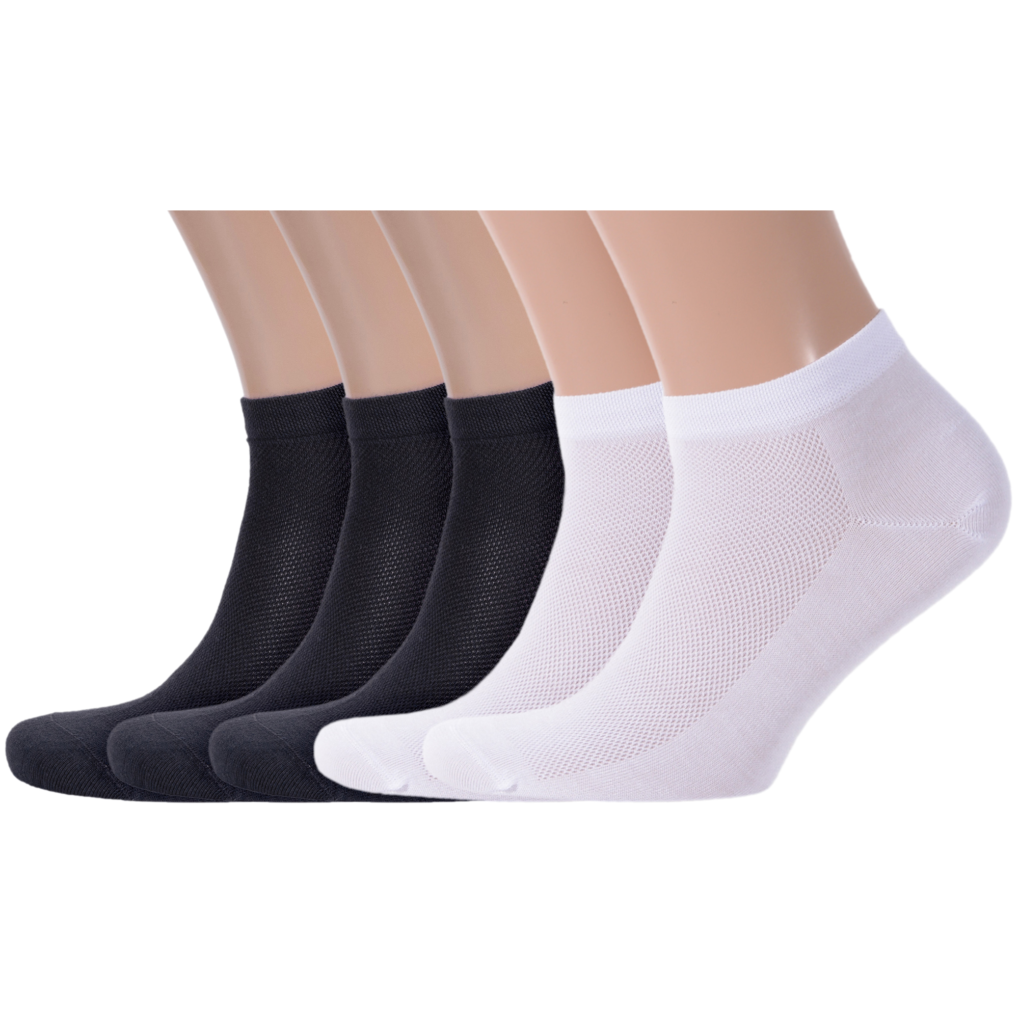 

Комплект носков мужских Rusocks 5-СП-3095 серый/белый 27, 5-СП-3095