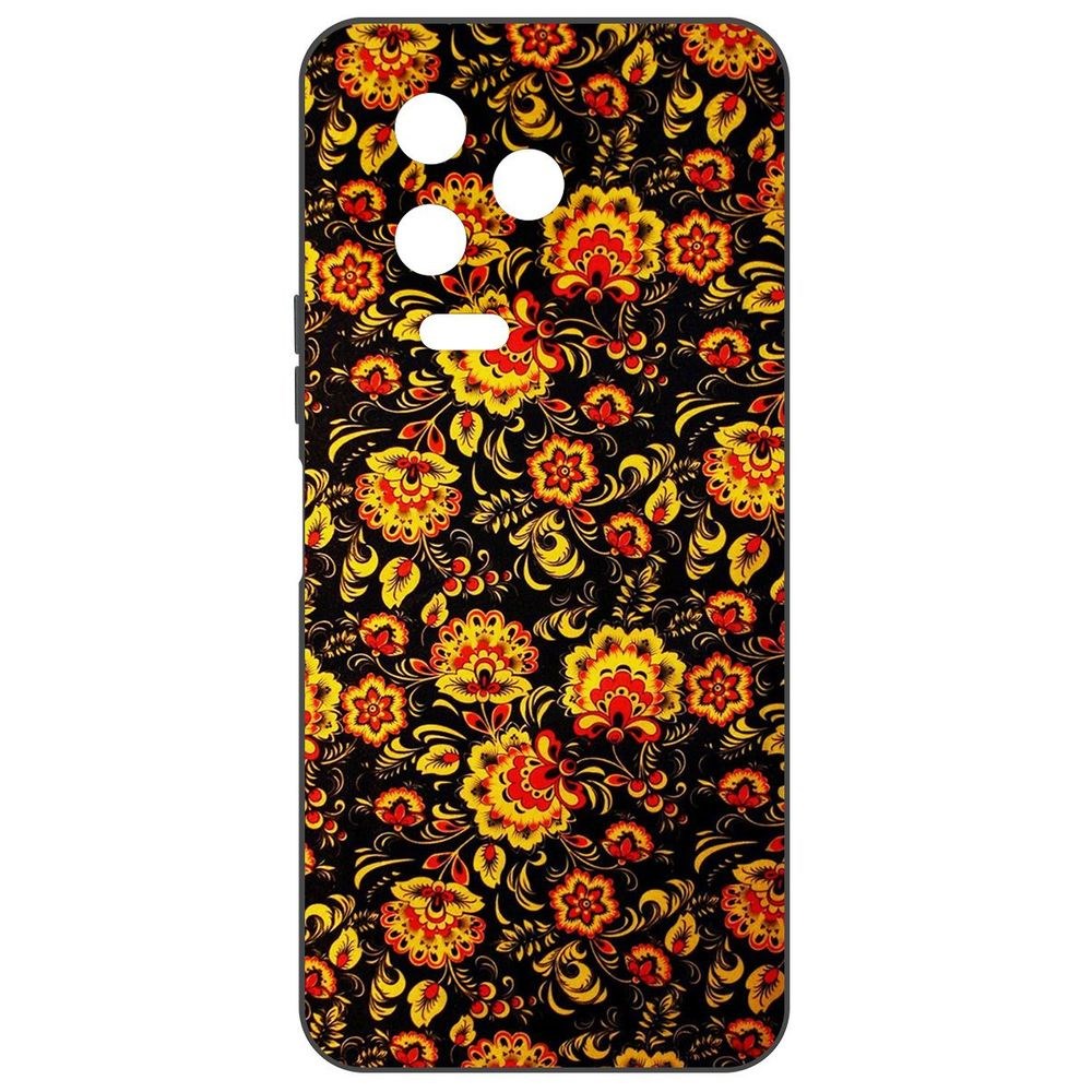 

Чехол-накладка Krutoff Soft Case Хохлома для Infinix Note 12 Pro, Черный