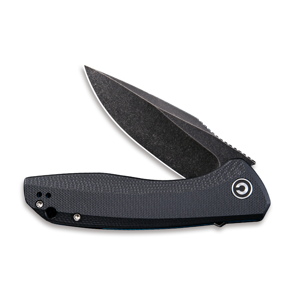 Складной туристический нож CIVIVI Baklash 9Cr18MoV Steel Black Stonewashed G10 Black