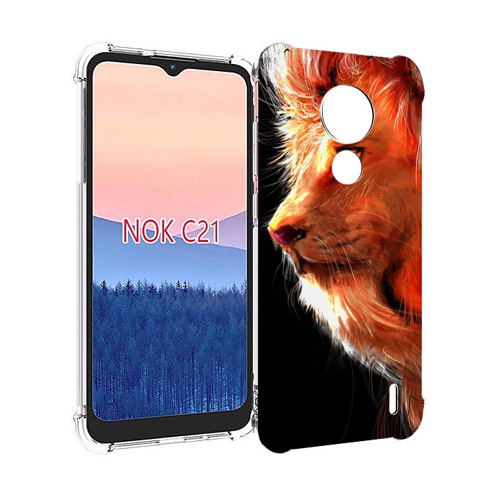 

Чехол MyPads Арт-рисунок-льва мужской для Nokia C21, Прозрачный, Tocco