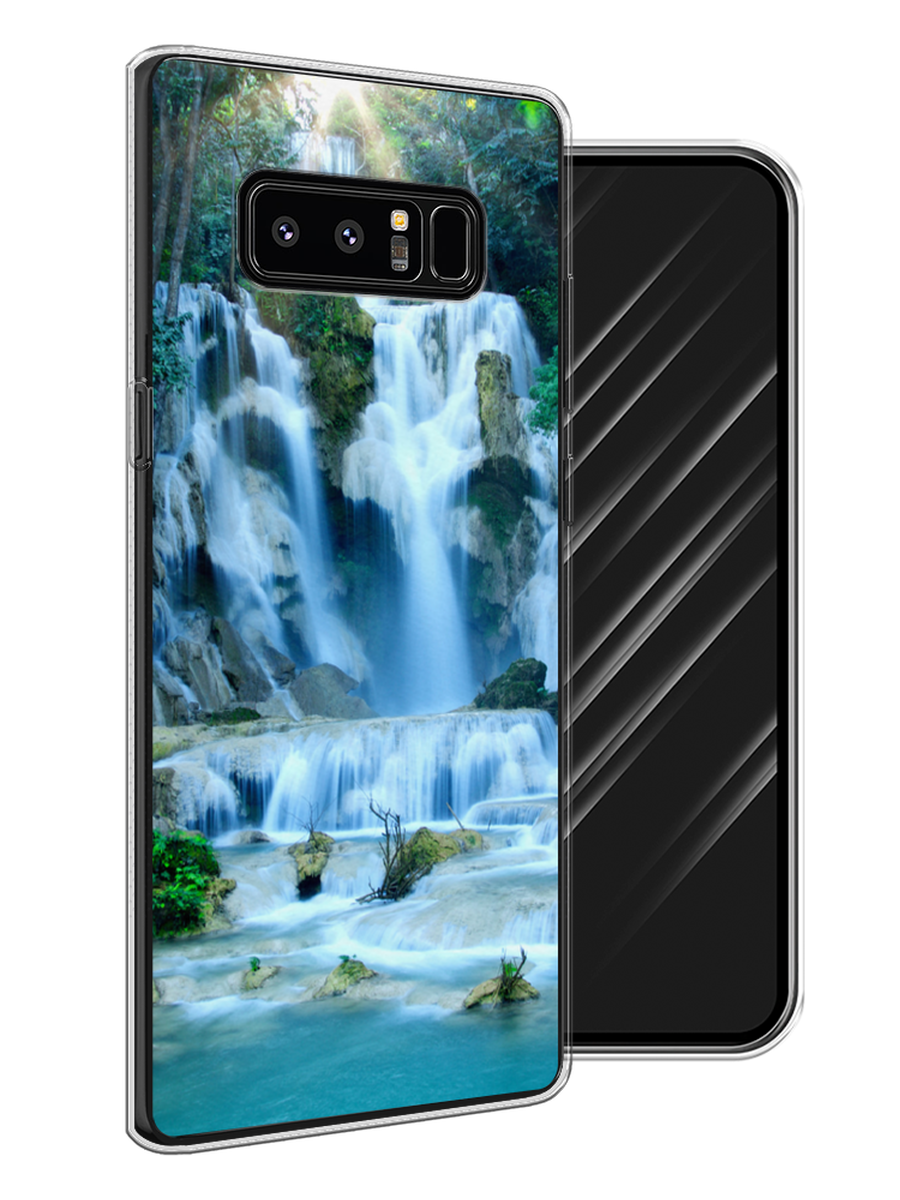 

Чехол Awog на Samsung Galaxy Note 8 "Водопад 8", Голубой;зеленый, 25250-4