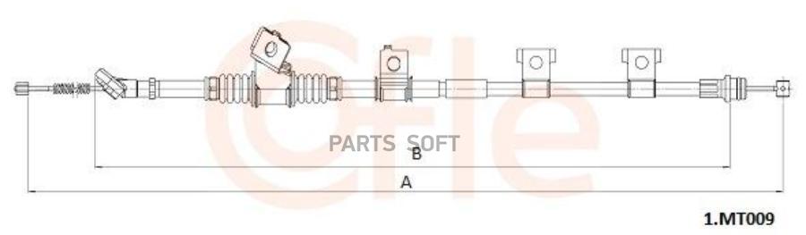 

Трос стояночного тормоза Mitsubishi Pajero IV/Pajero IV Van 06> COFLE 1MT009