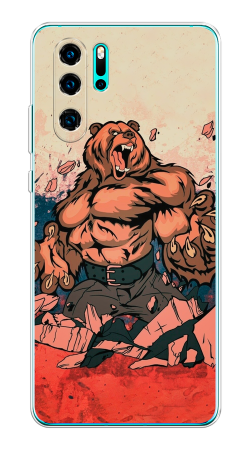 

Чехол Awog на Huawei P30 Pro "Медведь с флагом РФ", Разноцветный, 67650-2