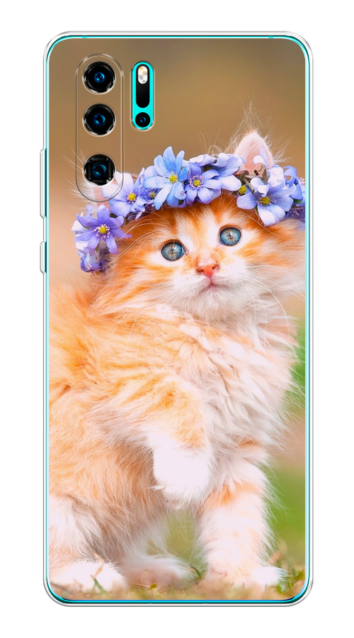 

Чехол Awog на Huawei P30 Pro "Рыжий кот в венке", Разноцветный, 67650-1