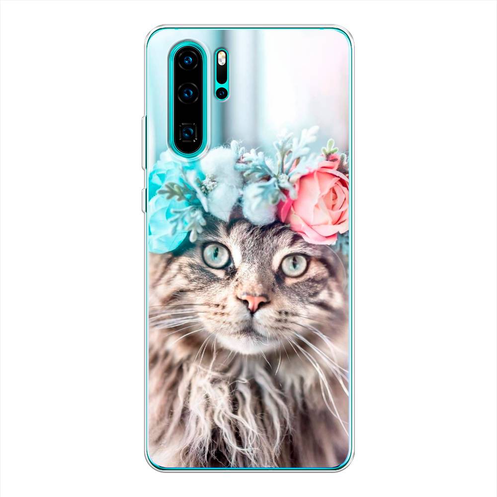 

Чехол Awog на Huawei P30 Pro "Кот в венке", Разноцветный, 67650-2
