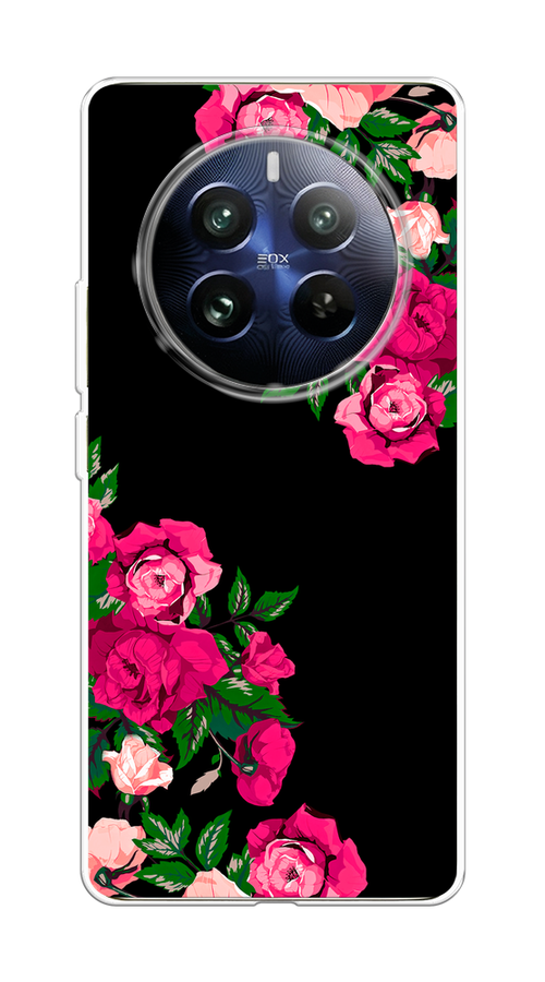 

Чехол на Realme 12 Pro "Розы фуксия", Черный;розовый;зеленый, 2516150-1