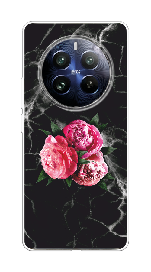 

Чехол на Realme 12 Pro "Букет на черном мраморе", Черный;серый;розовый;зеленый;белый, 2516150-1