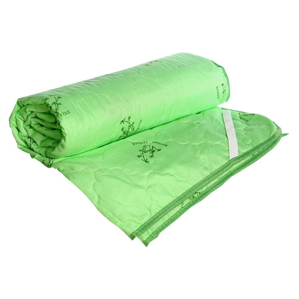 Наматрасник Sonnet стеганый Бамбук на резинках 200х200 см зеленый