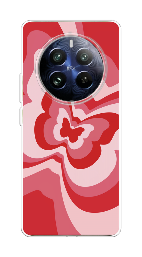 

Чехол на Realme 12 Pro "Бабочка в стиле хиппи", Красный;розовый, 2516150-1