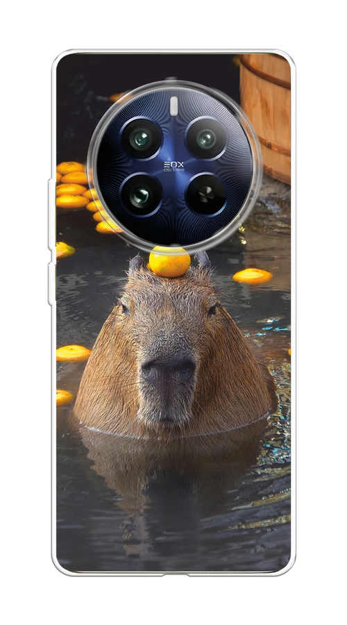 

Чехол на Realme 12 Pro "Капибара отдыхает", Коричневый;оранжевый;серый, 2516150-1