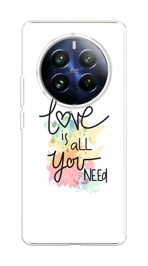 

Чехол на Realme 12 Pro "Love is all you need", Белый;черный;зеленый, 2516150-1