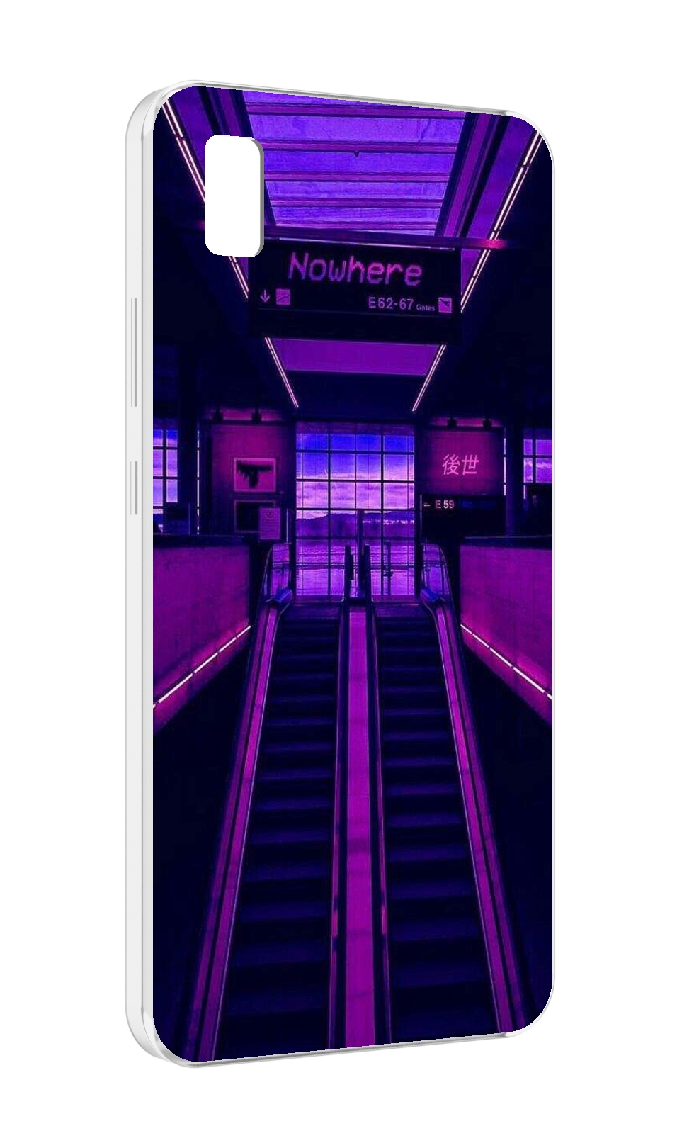 

Чехол MyPads фиолетовый эскалатор для ZTE BLADE L210, Прозрачный, Tocco