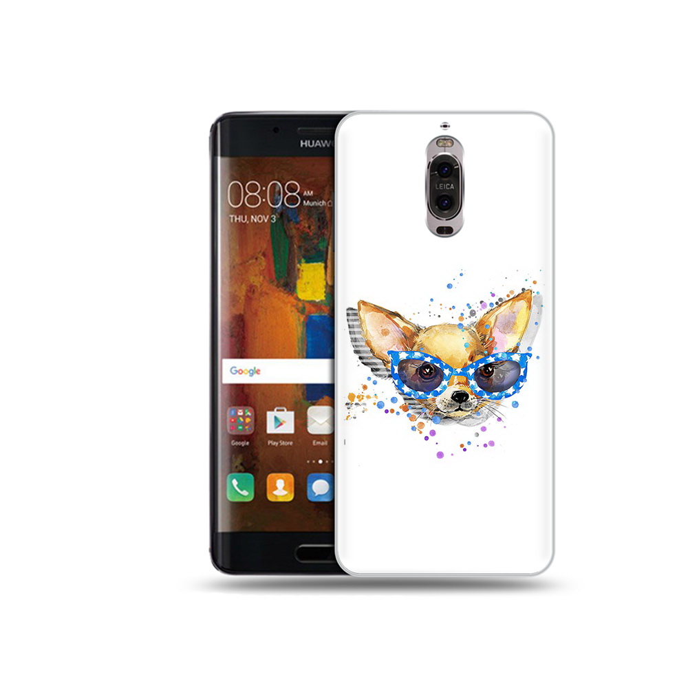 

Чехол MyPads Tocco для Huawei Mate 9 Pro чихуа-хуа в очках (PT50613.55.691), Прозрачный, Tocco