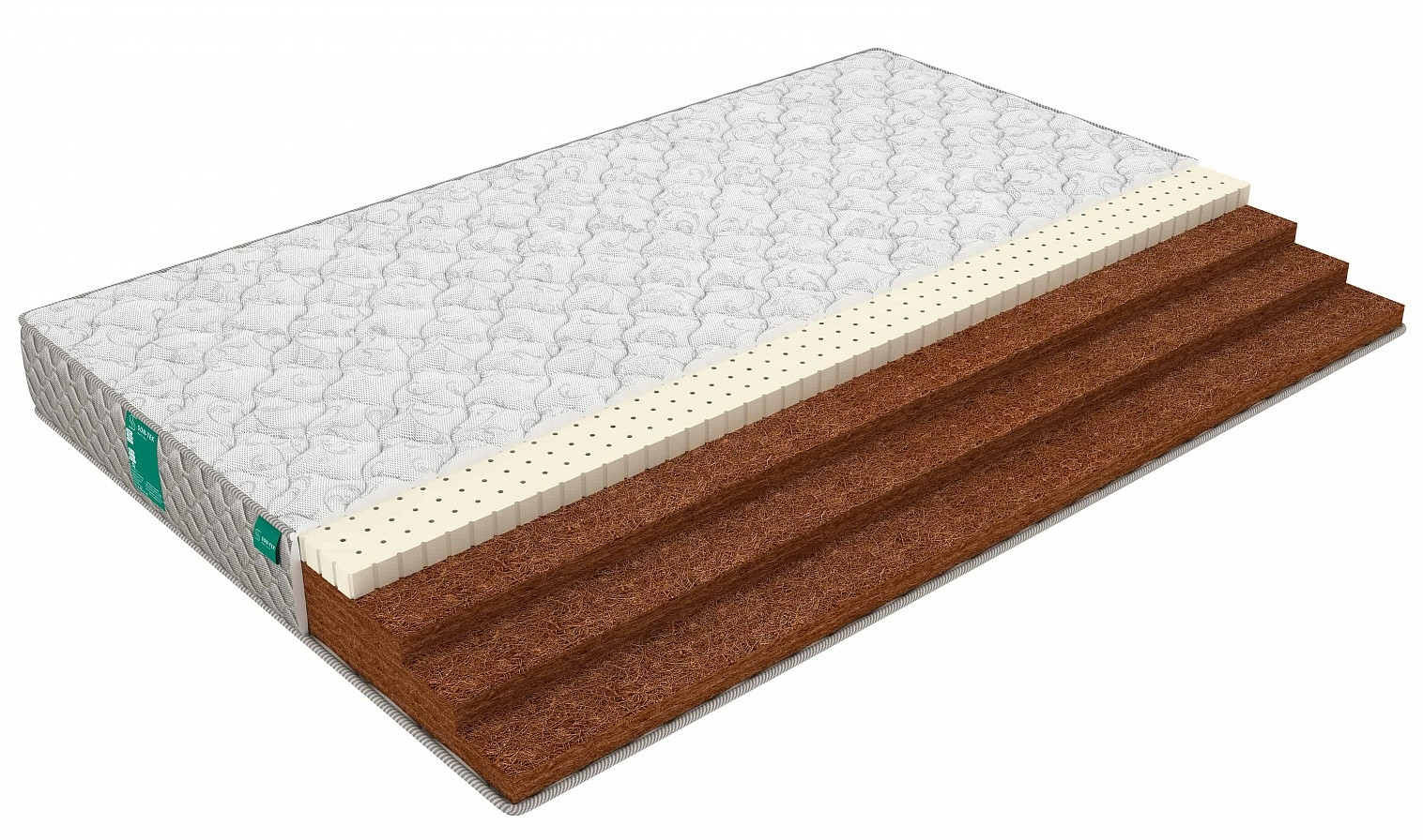 

Матрас Sleeptek Total Latex3 Cocos9 120х190, Белый;серый, Total Latex3 Cocos9