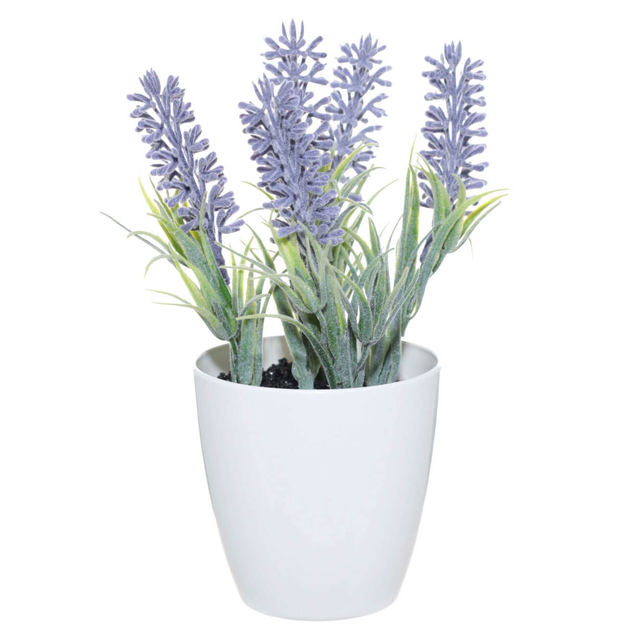 Растение искусственное 18 см в горшке пластик/металл Лаванда Lavender