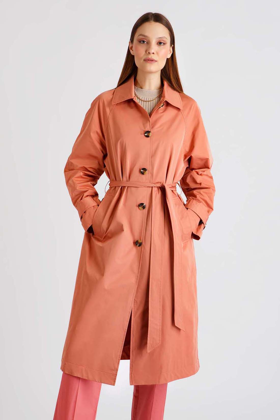 

Тренч женский Baon B0822002 красный XL, B0822002