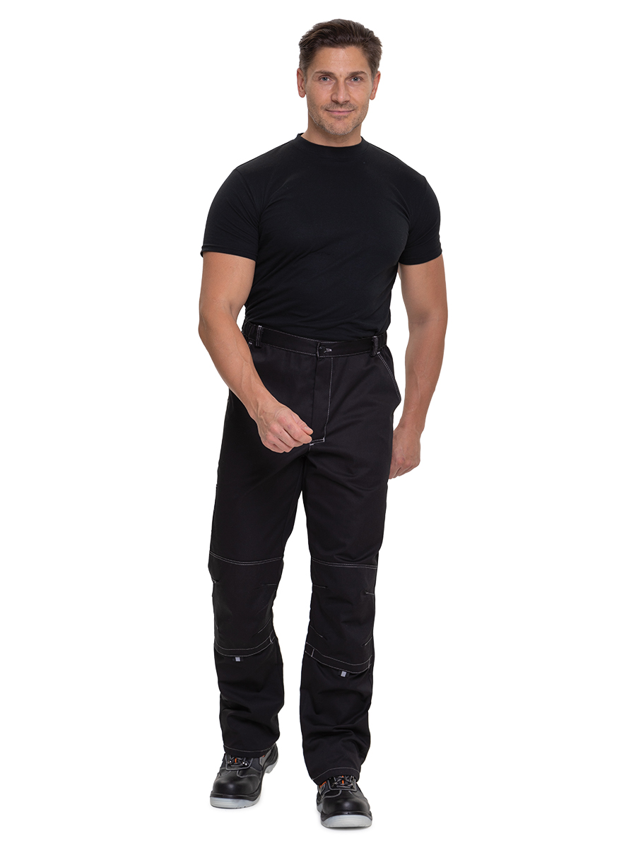 

Брюки рабочие мужские Прабо Бр018 черные 88-92/182-188, Черный, Бр018