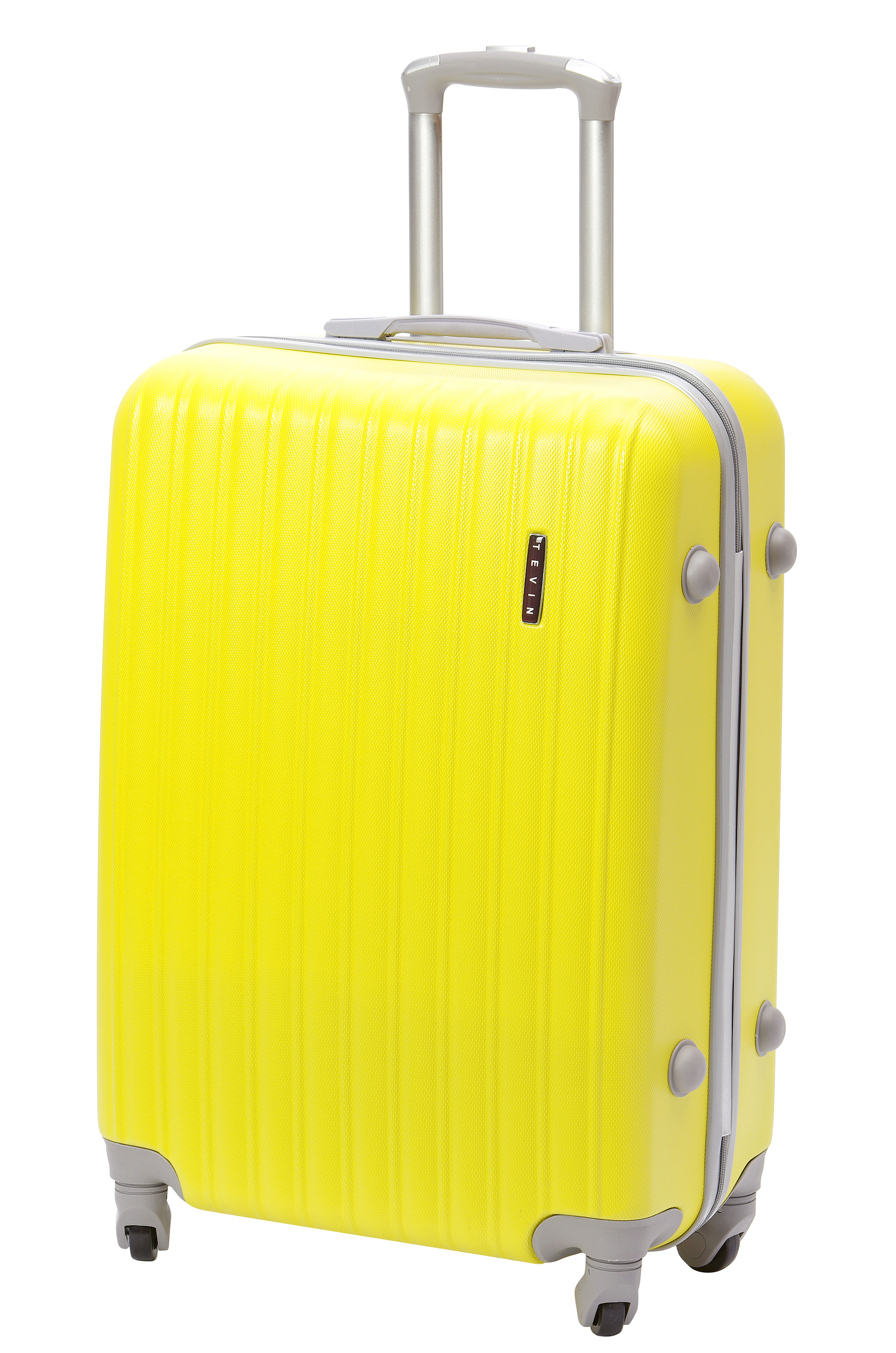 Чемодан TEVIN 0004 желтый р. L+