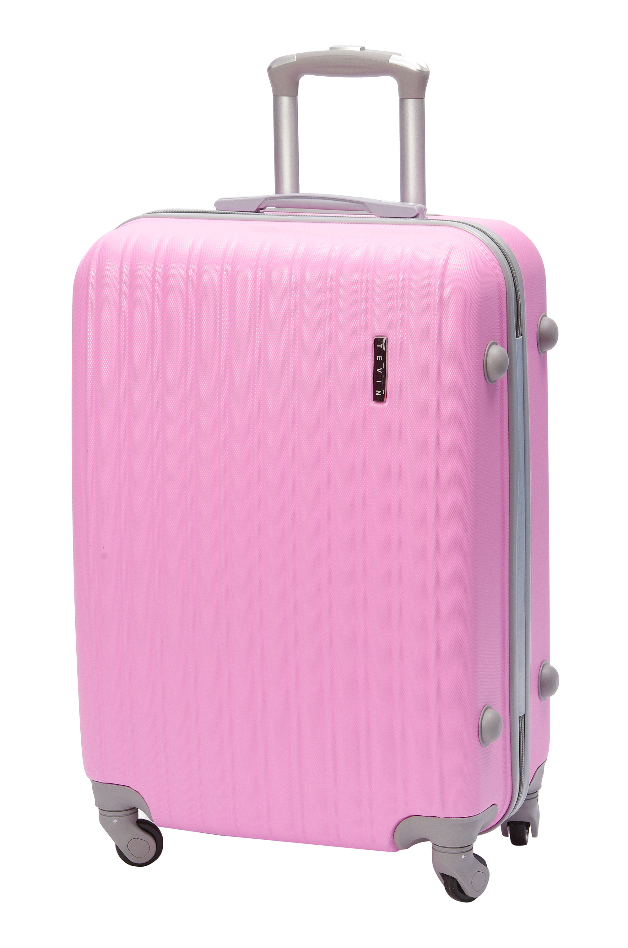 Чемодан TEVIN 0006 нежно-розовый р. L