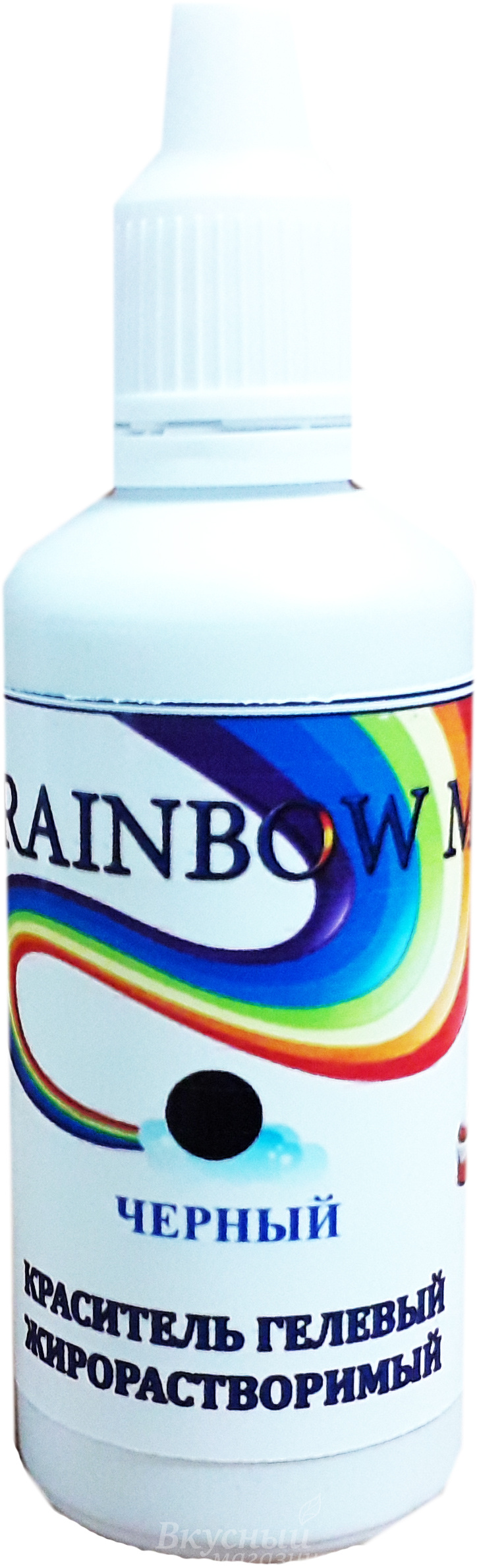 Краска гелевая Rainbow Man Черная жирорастворимая 40 гр