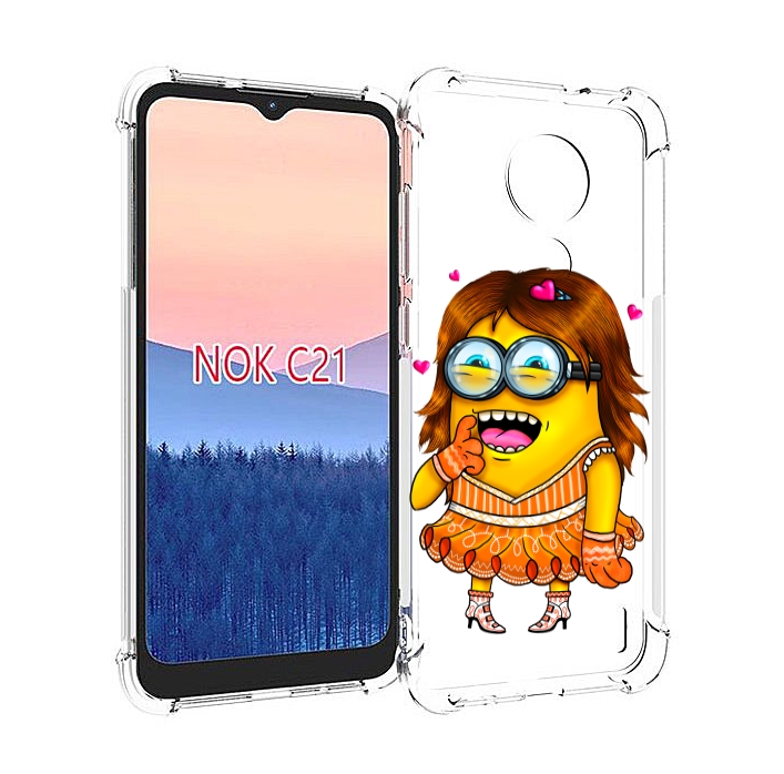 

Чехол MyPads Миньон девочка для Nokia C21, Прозрачный, Tocco