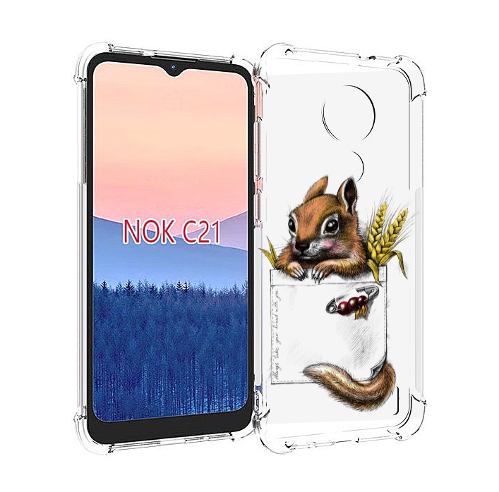 

Чехол MyPads Белочка для Nokia C21, Прозрачный, Tocco