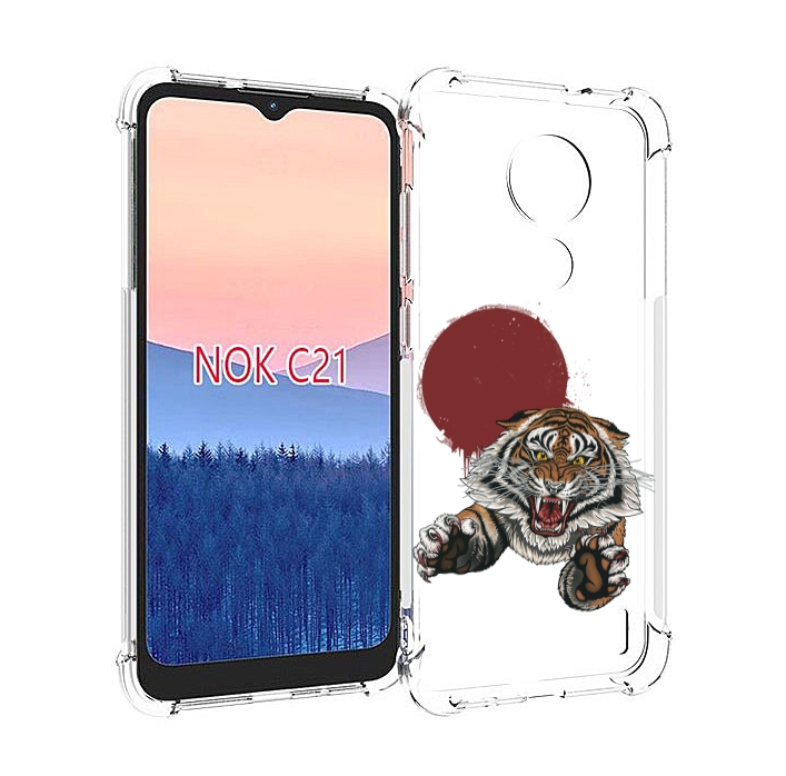 

Чехол MyPads Бросок тигра для Nokia C21, Прозрачный, Tocco