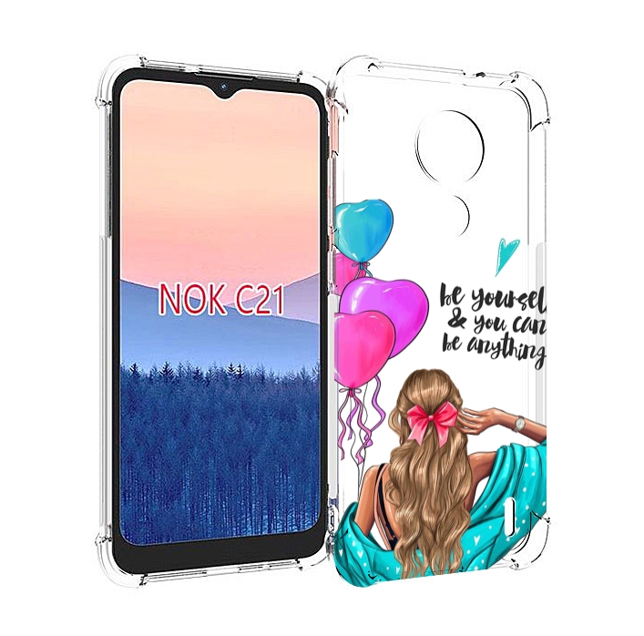 

Чехол MyPads Будь-собой для Nokia C21, Прозрачный, Tocco