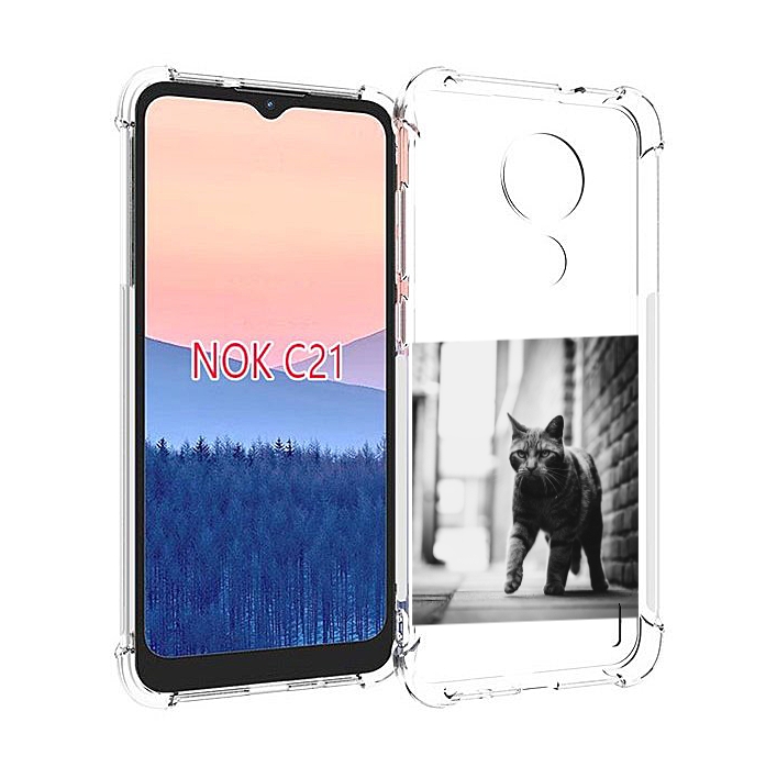 

Чехол MyPads Важный-кот для Nokia C21, Прозрачный, Tocco