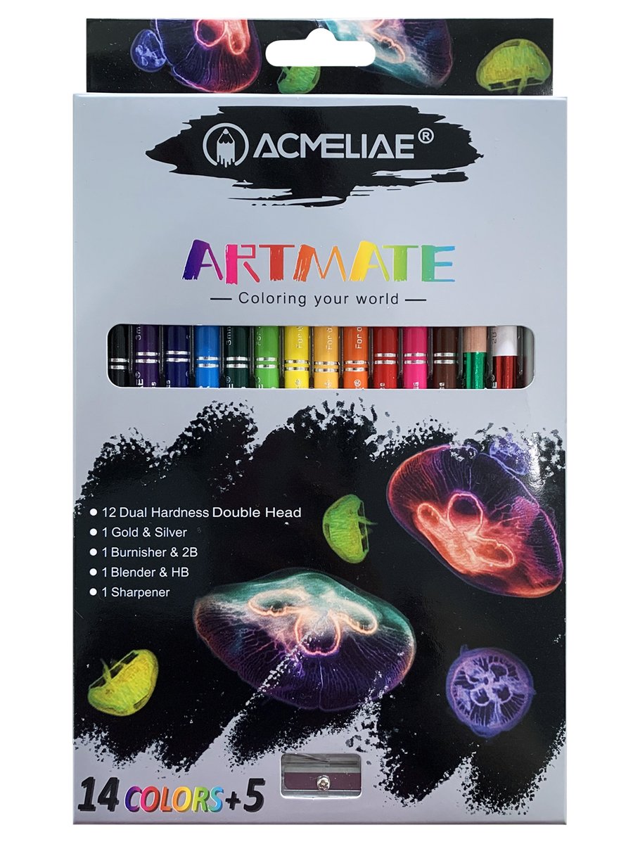 фото Цветные карандаши acmeliae художественные для рисования, 18 штук