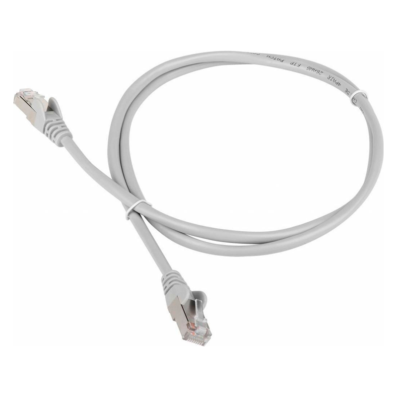 Патч-корд NoBrand RJ45 - RJ45 вилка-вилка 1м (TWT-45-45-1.0/S6-GY) 100044948824 серый