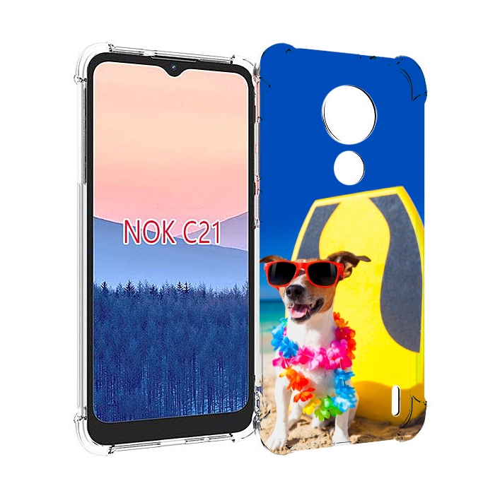 

Чехол MyPads Гавайская-собака для Nokia C21, Прозрачный, Tocco