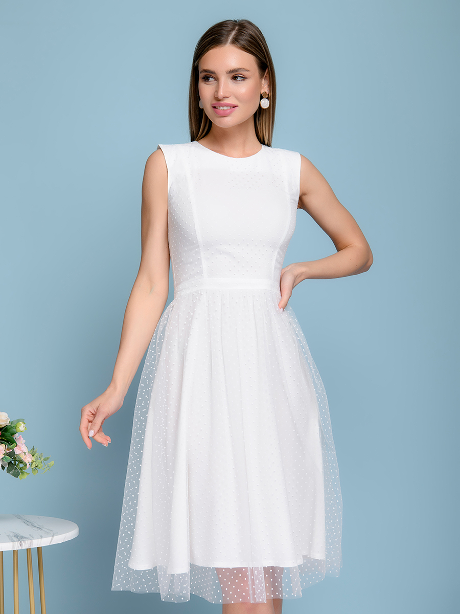 Платье женское 1001dress 0102560WH белое 48