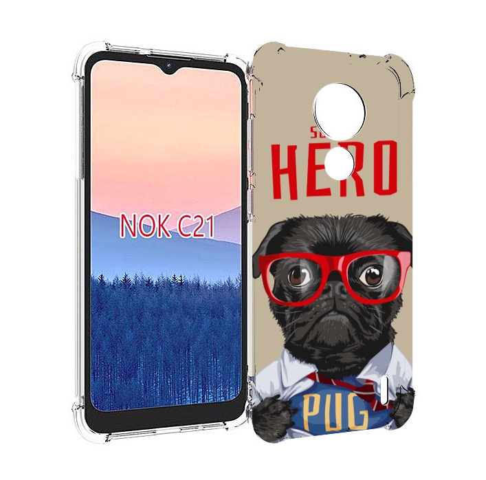 

Чехол MyPads Герой-PUG для Nokia C21, Прозрачный, Tocco