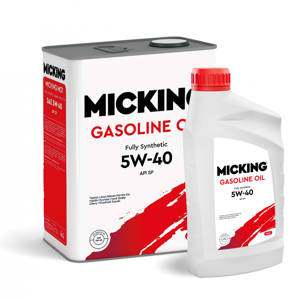 фото Моторное масло micking gasoline oil mg1 5w-40 синт. api sp. 4л.+1л.