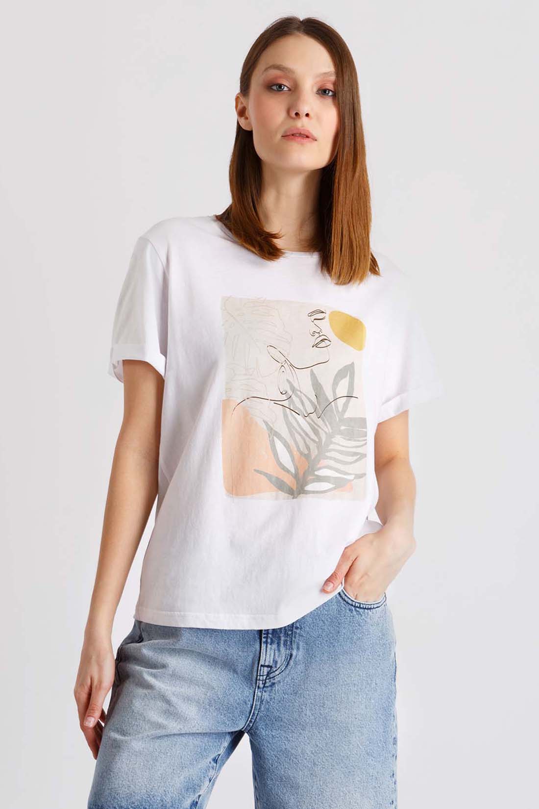 

Футболка женская baon B2322029 белая XL, B2322029