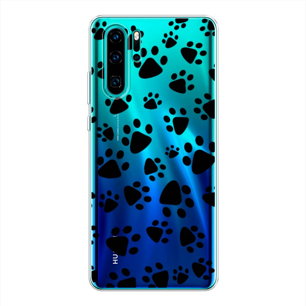

Чехол Awog на Huawei P30 Pro "Лапки черные", Разноцветный, 67650-2