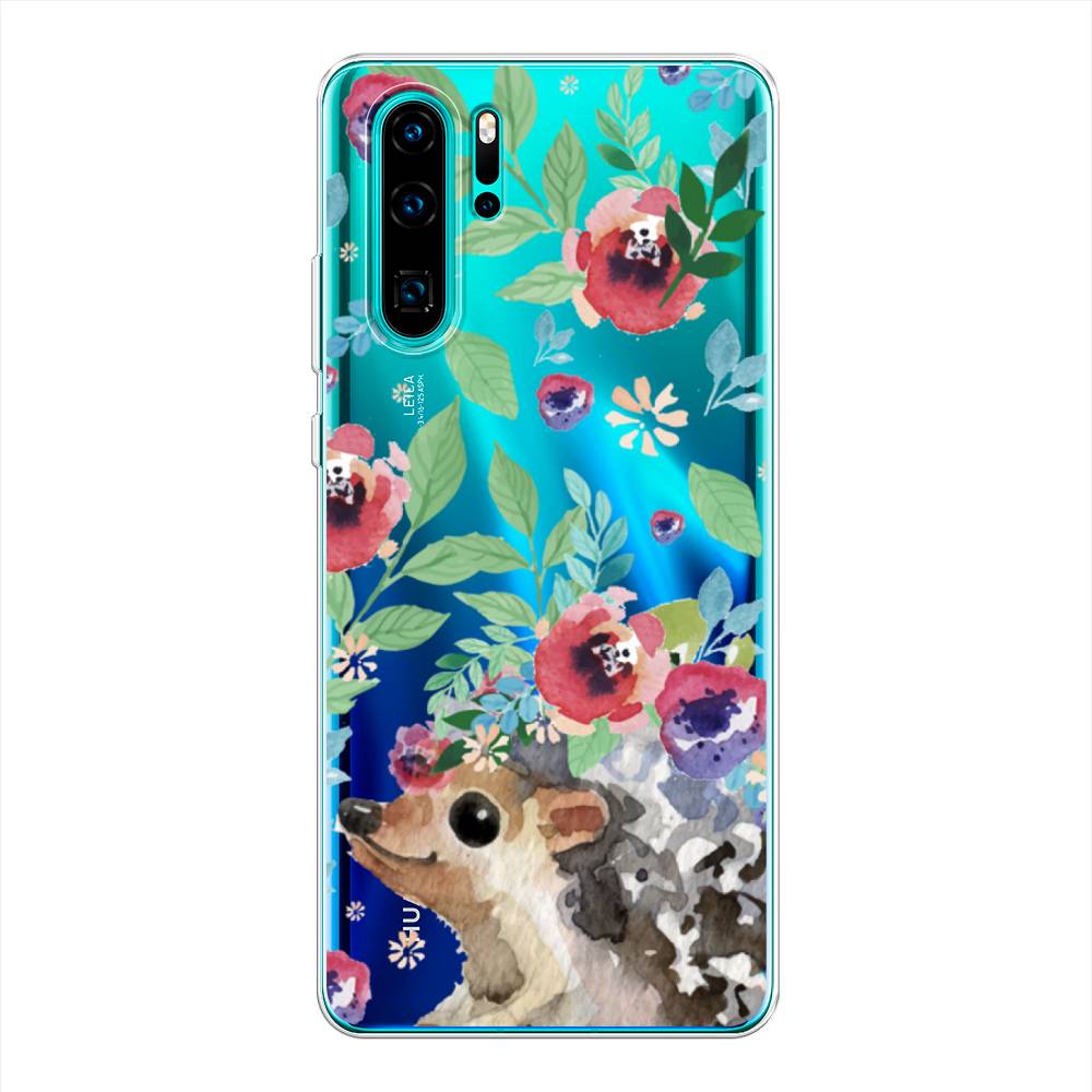 

Чехол Awog на Huawei P30 Pro "Ежик в цветах акварель", Разноцветный, 67650-2