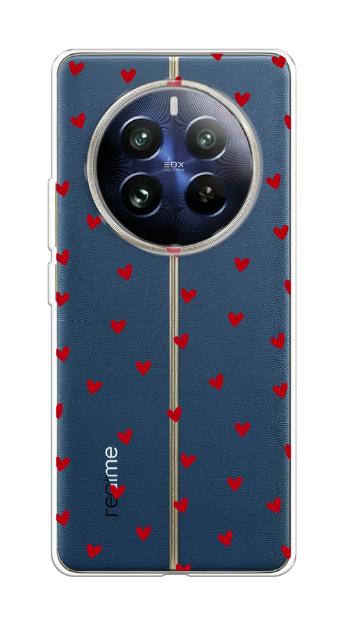 

Чехол на Realme 12 Pro "Red hearts", Красный;прозрачный, 2516150-1