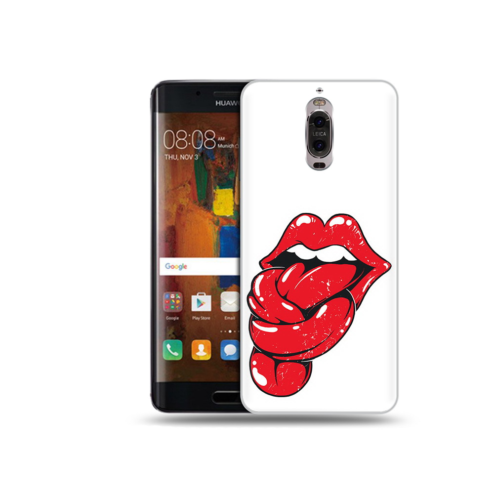 

Чехол MyPads Tocco для Huawei Mate 9 Pro яркие губы с языком (PT50613.55.705), Прозрачный, Tocco