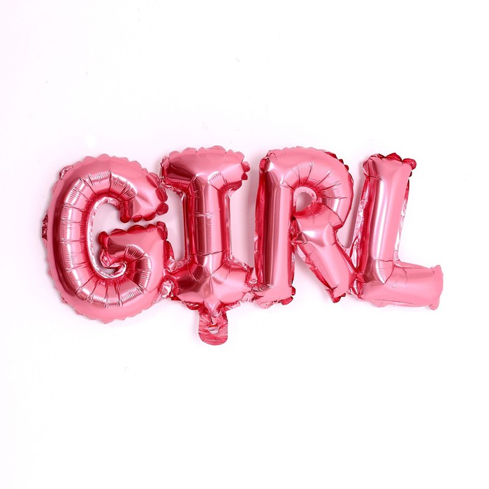 

Шар фольгированный 44" Надпись Girl, цвет рзовый