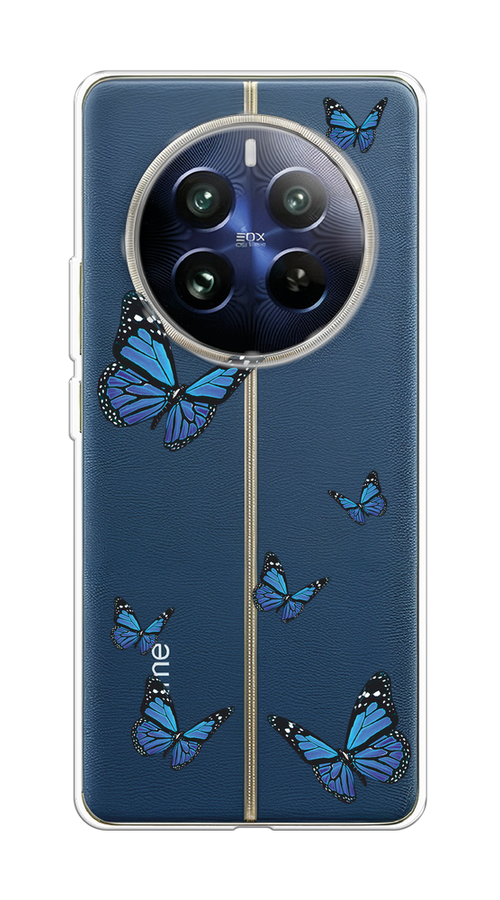 

Чехол на Realme 12 Pro "Blue butterflies", Синий;черный, 2516150-1