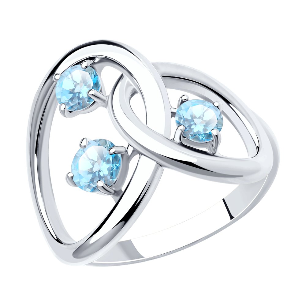 

Кольцо из серебра с топазом р. 18.5 SOKOLOV 92011930, 92011930