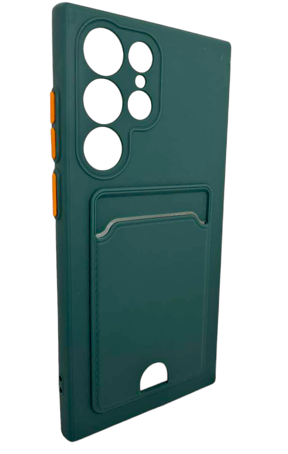 

Чехол-накладка Mariso BUTTON с карманом для карт для Samsung Galaxy S22 Ultra (зеленый)