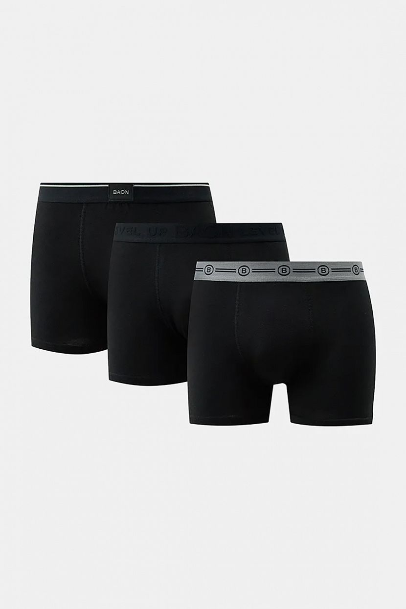 

Комплект трусов мужских Baon B8324001 черных 3XL, 3 шт., Черный, B8324001