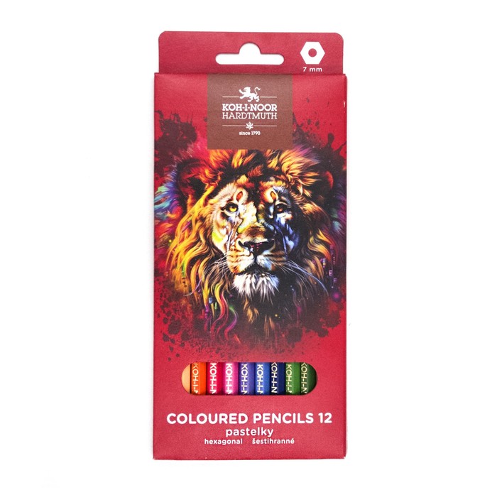 

Карандаши цветные Koh-I-Noor Red Lion 3552 12 цветов, дерево, шестигранные